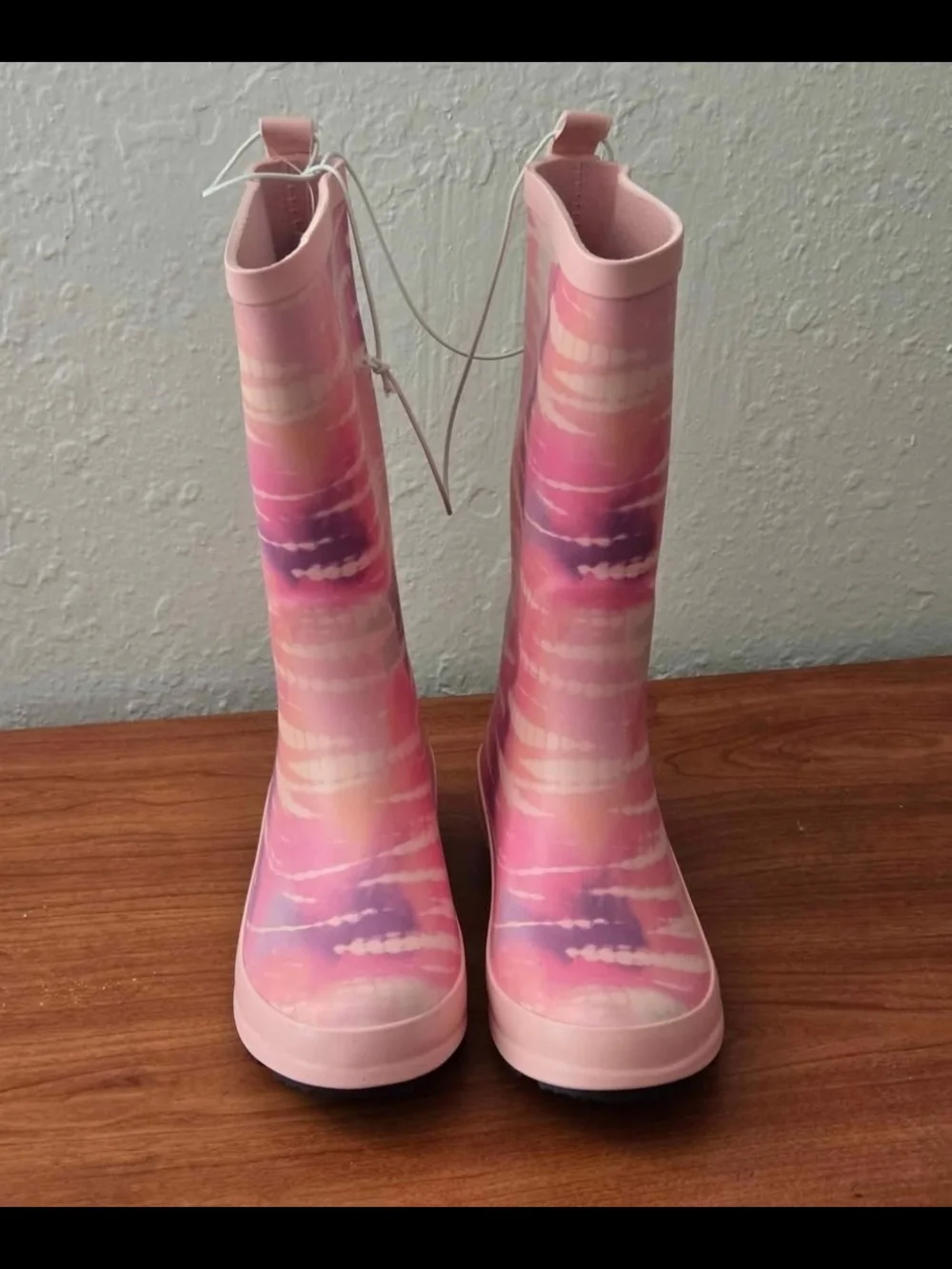 Cat & Jack Rain Pink Boots New Size 1 Big Kid, New